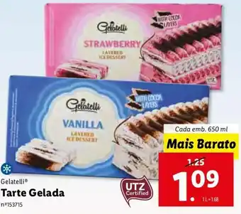 Lidl Gelatelli Tarte Gelada 650ml promoção