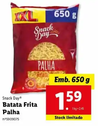 Lidl Snack Day Batata Frita Palha 650g promoção