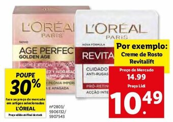 Lidl L'Óreal Creme de Rosto Revitalift promoção