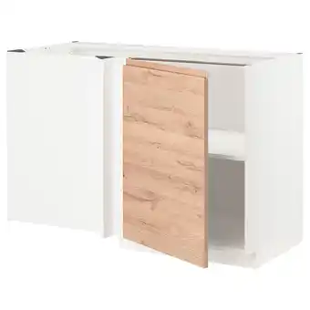 IKEA Metod Arm bx canto c/prateleira, branco/voxtorp efeito carvalho, 128x68 cm promoção