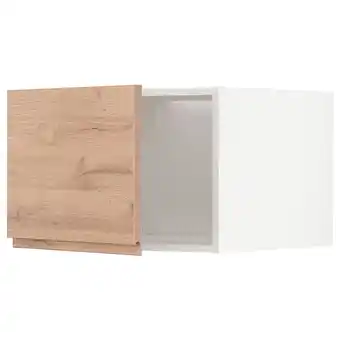 IKEA Metod Arm sup p/frig/cong, branco/voxtorp efeito carvalho, 60x40 cm promoção