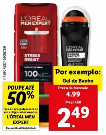 Lidl L'Óreal Men Expert Gel de Banho promoção
