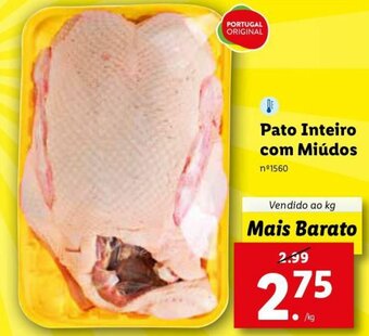 Lidl Pato Inteiro com Miúdos promoção