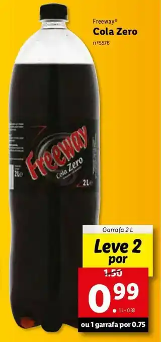Lidl Freeway Cola Zero 2L promoção