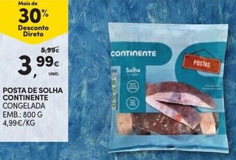 Continente Postas de Solha Continente 800g promoção