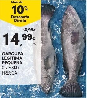 Continente Garoupa Legítima Pequena 0,7-3kg promoção