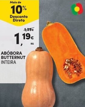 Continente Abóbora Butternut promoção