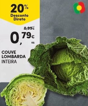 Continente Couve Lombarda promoção