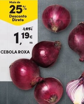 Continente Cebola Roxa promoção