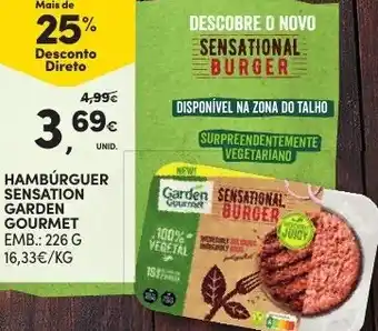 Continente Hambúrguer Sensation Garden Gourmet 226g promoção