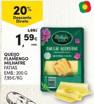 Continente Queijo Flamengo Milhafre 200g promoção