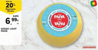 Continente Queijo Light Paiva promoção