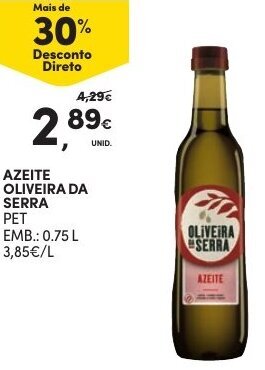 Continente Azeite Oliveira da Serra 0,75L promoção