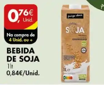 Pingo Doce BEBIDA DE SOJA 1lt promoção