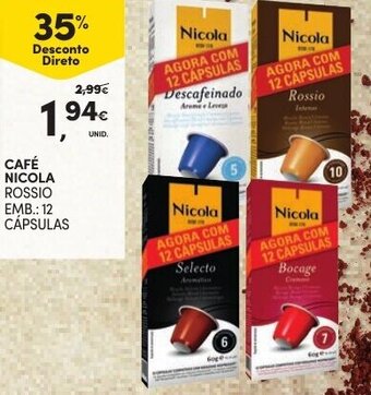 Continente Café Nicola 12 cápsulas promoção