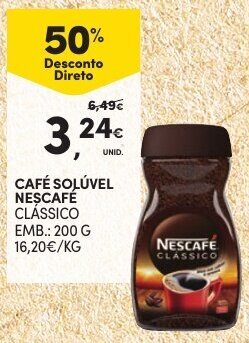 Continente Café Solúvel Nescafé 200g promoção