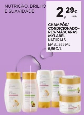 Continente Champôs/Condicionadores/Mascaras MyLabel 385ml promoção