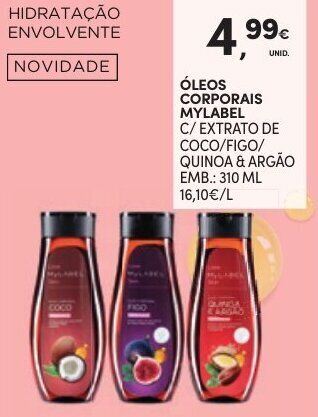 Continente Óleos Corporais MyLabel 310ml promoção