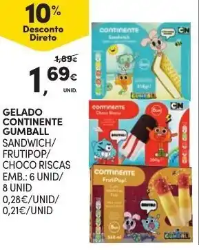 Continente Gelado Continente Gumball promoção