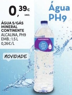 Água S/Gás Mineral Continente 1.5L