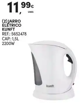 Continente Jarro Eletrico Kunft 1,5L promoção