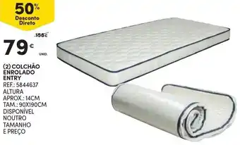 Continente Colchão Enrolado Entry 14cm promoção
