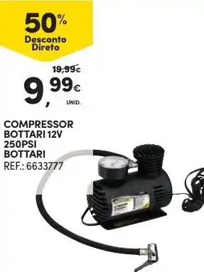 Continente Compressor Bottari 12V 250PSI Bottari promoção