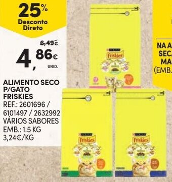 Continente Alimento Seco P/Gato Friskies 1.5kg promoção