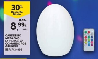 Continente Candeeiro Mesa Ovo C/Comando RGB Grundig promoção