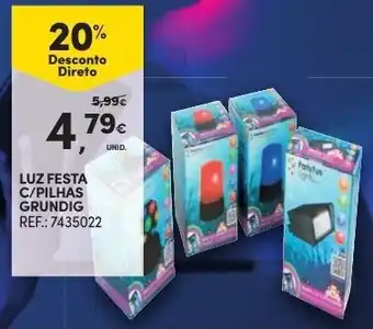Continente Luz Festa C/Pilhas Grundig promoção