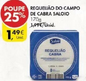 Pingo Doce Requeijão do Campo de Cabra Saloio 170g promoção