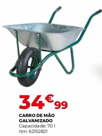 Bricomarché Carro de Mão Galvanizado 70L promoção