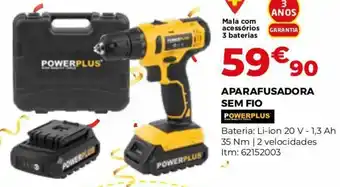 Bricomarché Aparafusadora Sem Fio Powerplus 20V promoção