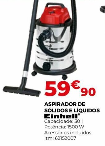 Bricomarché Aspirador de Sólidos e Líquidos Einhell 30L promoção