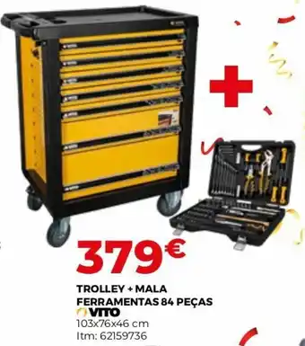 Bricomarché Trolley+Mala Ferramentas 84 Peças Vito promoção