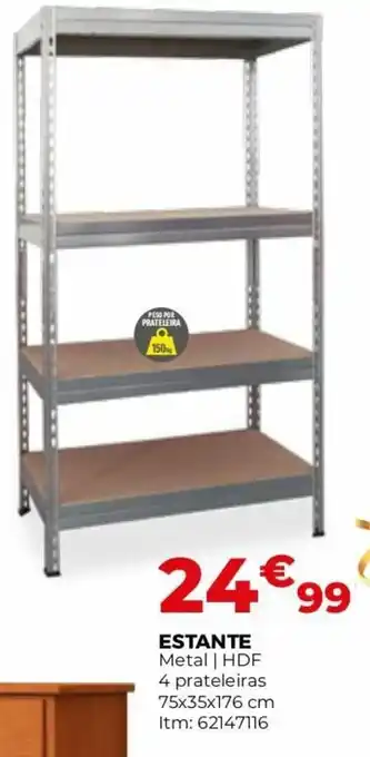 Bricomarché Estante 75x35x176cm promoção