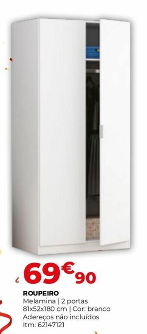 Bricomarché Roupeiro 81x52x180cm promoção