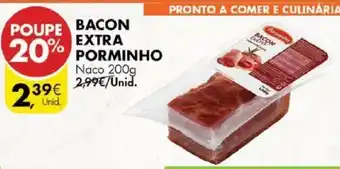 Pingo Doce Bacon Extra Forminho 200g promoção