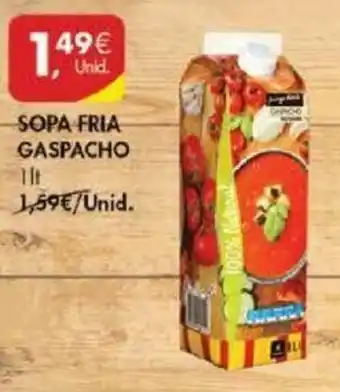 Pingo Doce Sopa Fria Gaspacho 1lt promoção