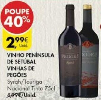 Pingo Doce Vinho Península de Setúbal VInhas de Pegões 75cl promoção