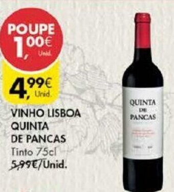 Pingo Doce Vinho Lisboa Quinta de Pancas 75cl promoção