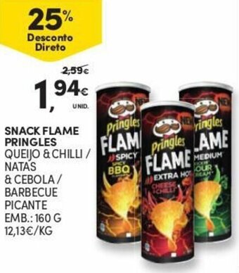 Continente Snack Flame Pringles 160g promoção