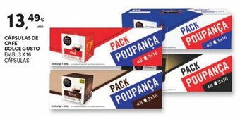 Continente Cápsulas de Café Dolce Gusto 3x16 cápsulas promoção