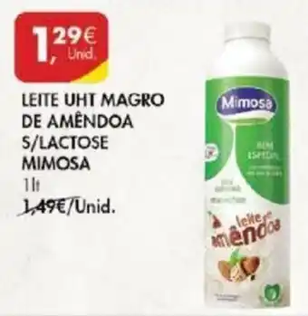 Pingo Doce Leite UHT Magro de Amêndoa S/Lactose 1lt promoção
