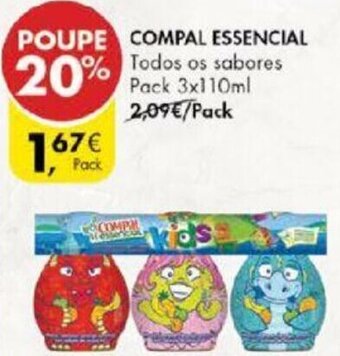 Pingo Doce COmpal Essencial 3x110ml promoção