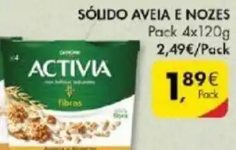 Pingo Doce Sólido Aveia e Nozes 4x120g promoção