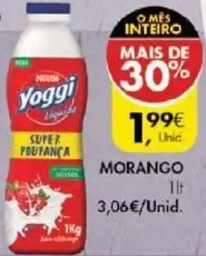 Pingo Doce Iogurte Líquido Aroma Yoggi Morango 1lt promoção