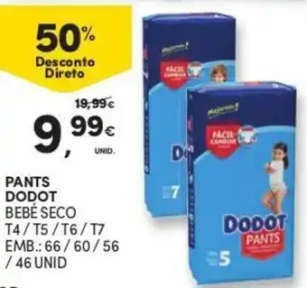 Continente Pants Dodot Bebé Seco T4-T7 promoção