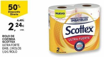 Continente Rolo de Cozinha Scottex 2 Rolos promoção