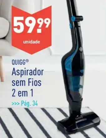 ALDI Quigg Aspirador sem Fios 2 em 1 promoção